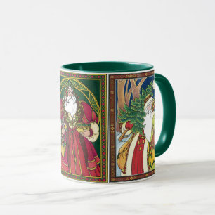 Vintage Christmas, 3 Different Santa Claus Mug