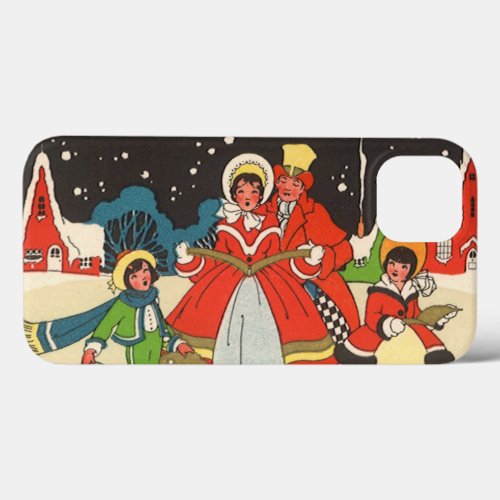 Vintage Christmas a Family Singing Music Carols iPhone 13 Case