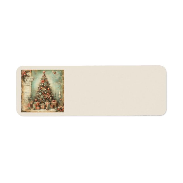 Vintage Christmas Address Labels (Front)