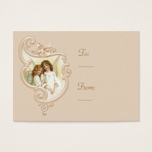 Vintage Christmas Angels Gift Tag Business Card