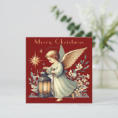 Vintage Christmas Angel and Lantern (Standing Front)