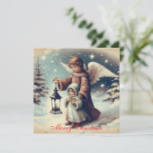  Vintage Christmas Angel , Child and Birds (Standing Front)