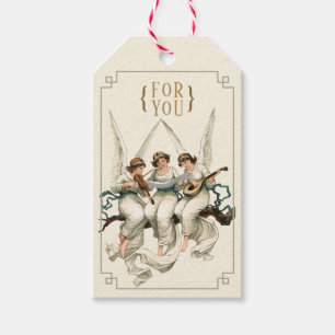 Vintage Christmas Angel Chorus Holiday Gift Tag