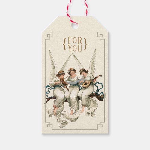 Vintage Christmas Angel Chorus Holiday Gift Tag