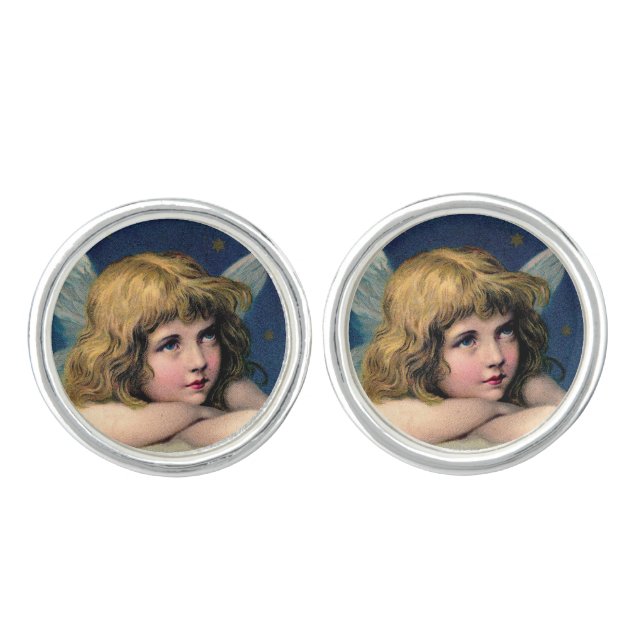 Vintage Christmas Angel Cufflinks (Front)