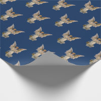 Blue Holiday Wrapping Paper