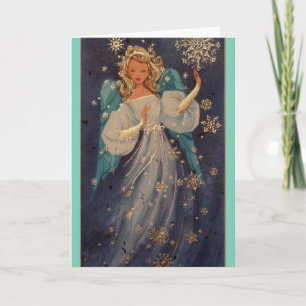 Vintage Christmas Angel Holiday Card