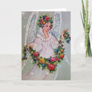 Vintage Christmas Angel Holiday Card