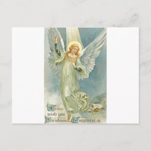 Vintage Christmas Angel Holiday Postcard