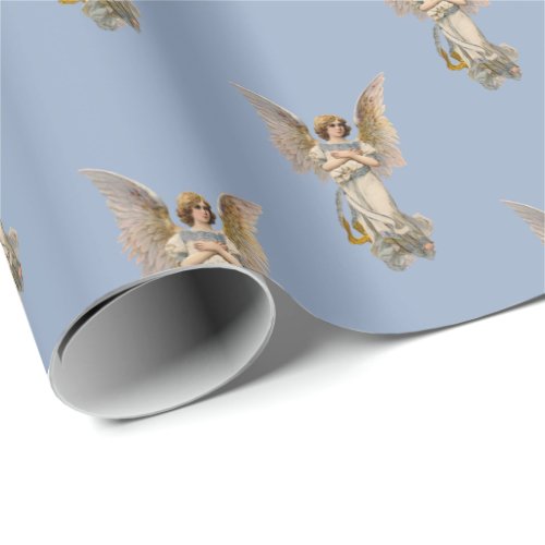 Vintage Christmas Angel Holiday Wrapping Paper
