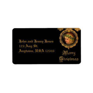 Vintage Christmas Angel Label