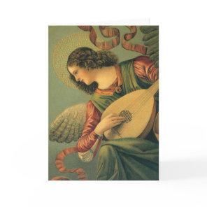 Vintage Christmas, Angel Musician Melozzo da Forli Holiday Card