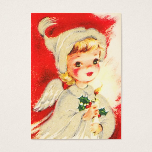 Vintage Christmas Angel Name Tags (Front)