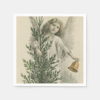 Vintage Christmas Angel Paper Napkins