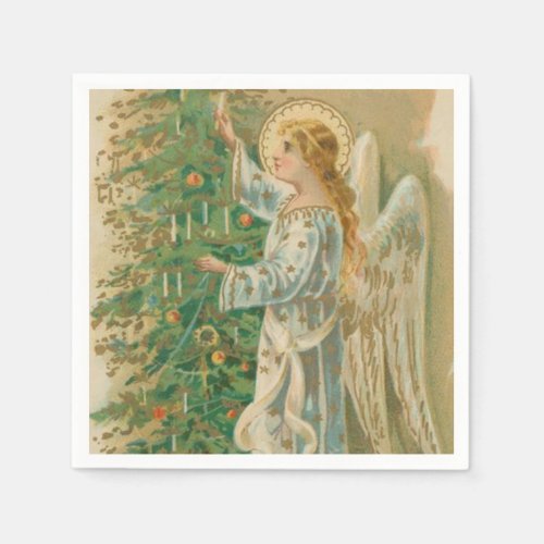 Vintage Christmas Angel Paper Napkins