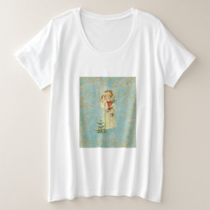 Vintage Christmas Angel Plus Size T-Shirt