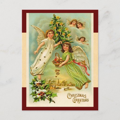 Vintage Christmas Angel Postcard