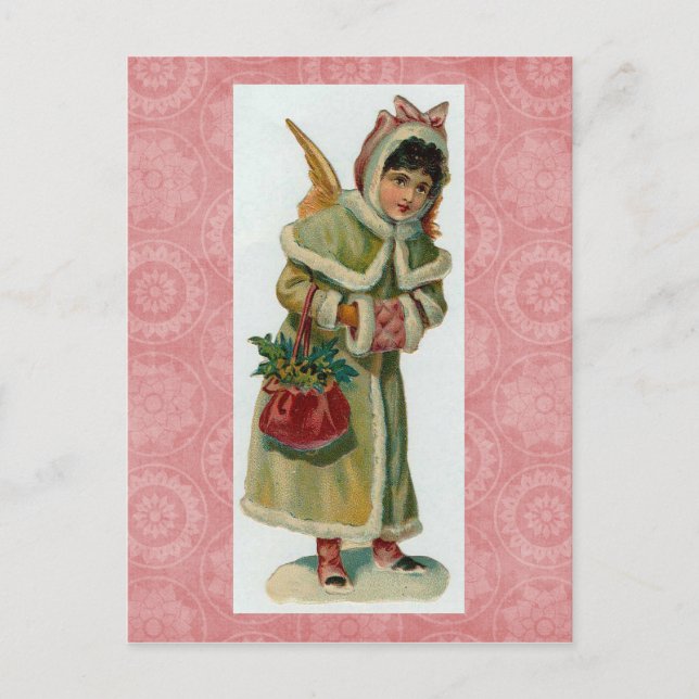 Vintage Christmas Angel Postcard (Front)