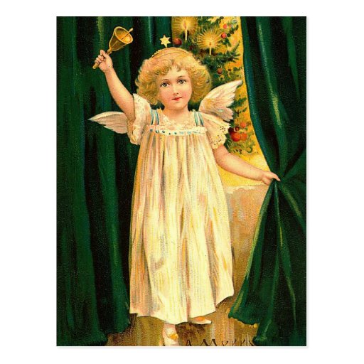 Angel Christmas Cards, Angel Christmas Card Templates, Postage ...