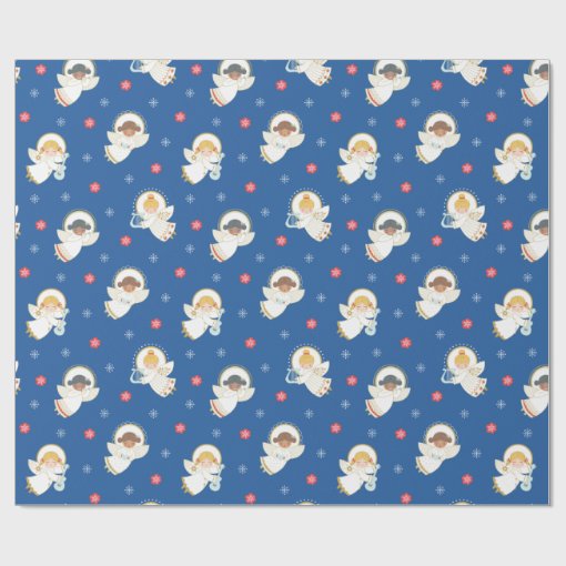 Vintage Christmas Angel Wrapping Paper Zazzle