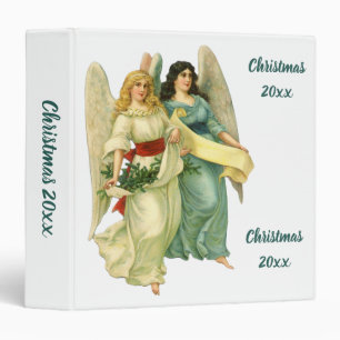 Vintage Christmas, Angelic Victorian Angels 3 Ring Binder