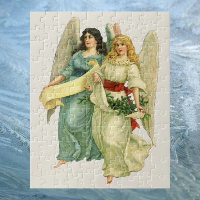 Vintage Christmas, Angelic Victorian Angels Jigsaw Puzzle | Zazzle