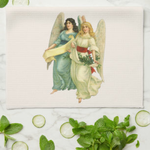 Vintage Christmas, Angelic Victorian Angels Kitchen Towel
