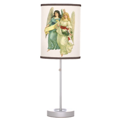 Vintage Christmas Angelic Victorian Angels Table Lamp