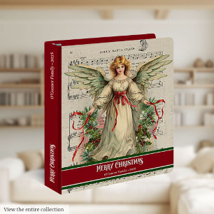 Vintage Christmas Angels 3 Ring Binder Card Keeper