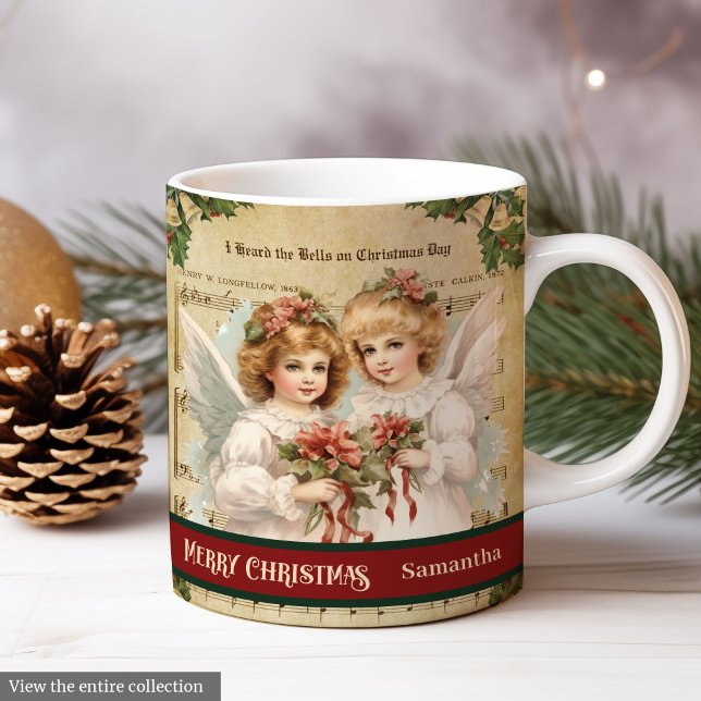 Vintage Christmas Angels Mug Retro Holiday Keepsak (Vintage Christmas Angels Mug Retro Holiday Keepsak)