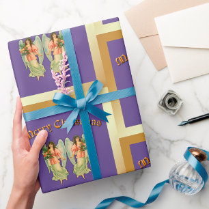 Vintage Christmas Angels Wrapping Paper
