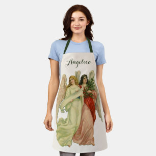 Vintage Christmas, Antique Victorian Angel Die Cut Apron