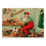 Vintage Christmas At Santa&#39;s Workshop at Zazzle