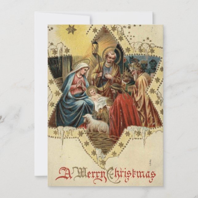 Vintage Christmas Baby Jesus Holiday Card (Front)