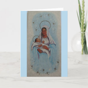 Vintage Christmas - Baby Jesus & Mother Mary, Holiday Card