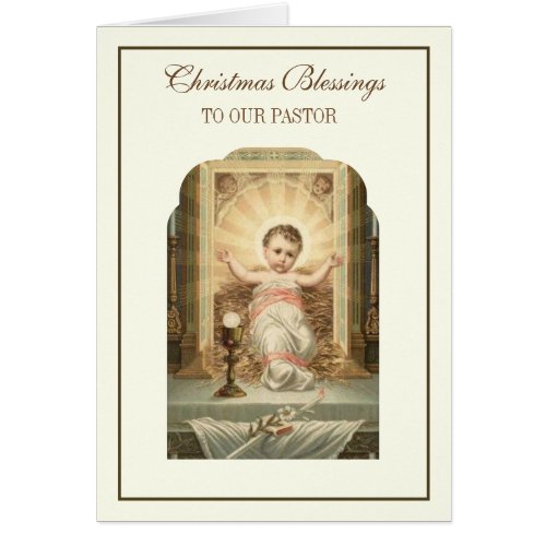 Vintage Christmas  Baby Jesus Tabernacle Priest