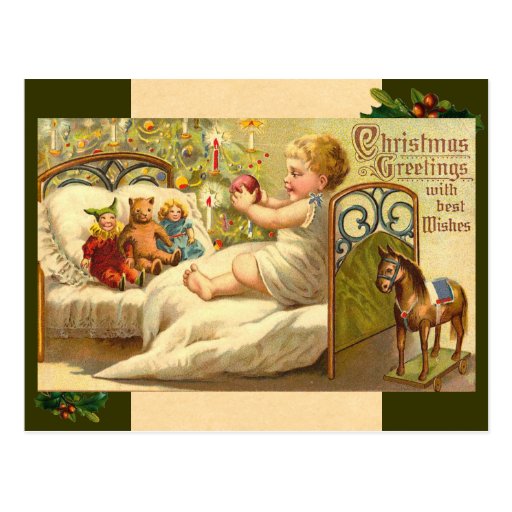 Vintage Christmas Baby Postcard | Zazzle