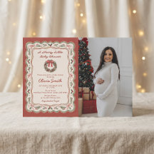 Vintage Christmas Baby Shower Photo