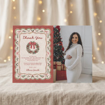 Vintage Christmas Baby Shower Photo