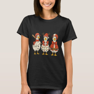 Vintage Christmas Baseball Goose Merry Christmas B T-Shirt
