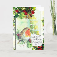 Vintage Christmas "Be Still and Know" Bible Verse