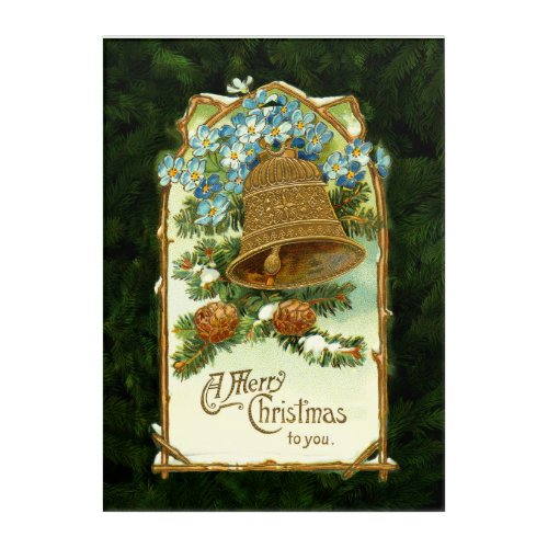 Vintage Christmas Bell  Greetings Acrylic Print