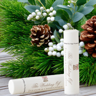 Vintage Christmas Bell Minimalist Holiday Wedding Lip Balm