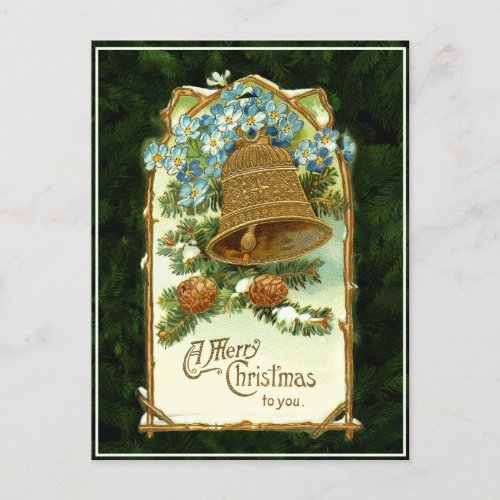 Vintage Christmas Bell Postcard