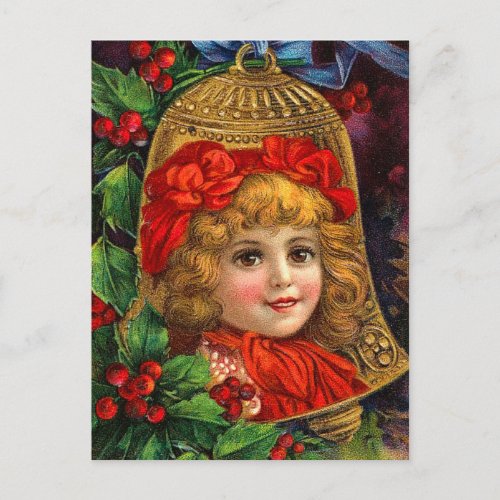 Vintage Christmas Bell Postcard