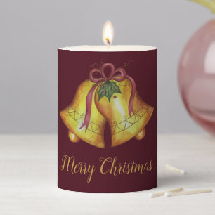 Vintage Christmas Bells Candle 