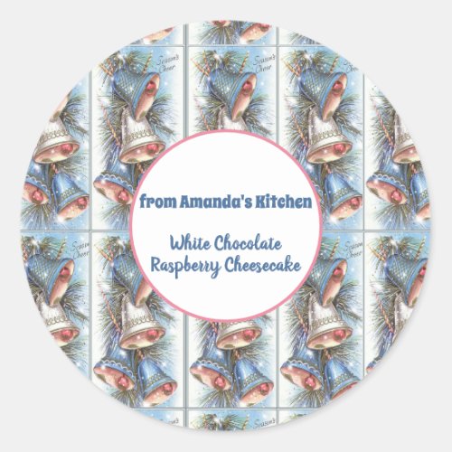 Vintage Christmas Bells From my Kitchen Treats Classic Round Sticker
