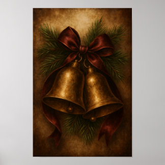 Vintage Christmas Bells Poster Paper (Semi-Gloss)