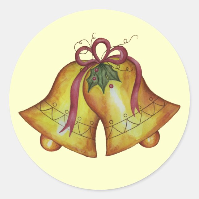  Vintage Christmas Bells Sticker (Front)