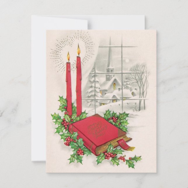 Vintage Christmas Bible Holiday Card (Front)